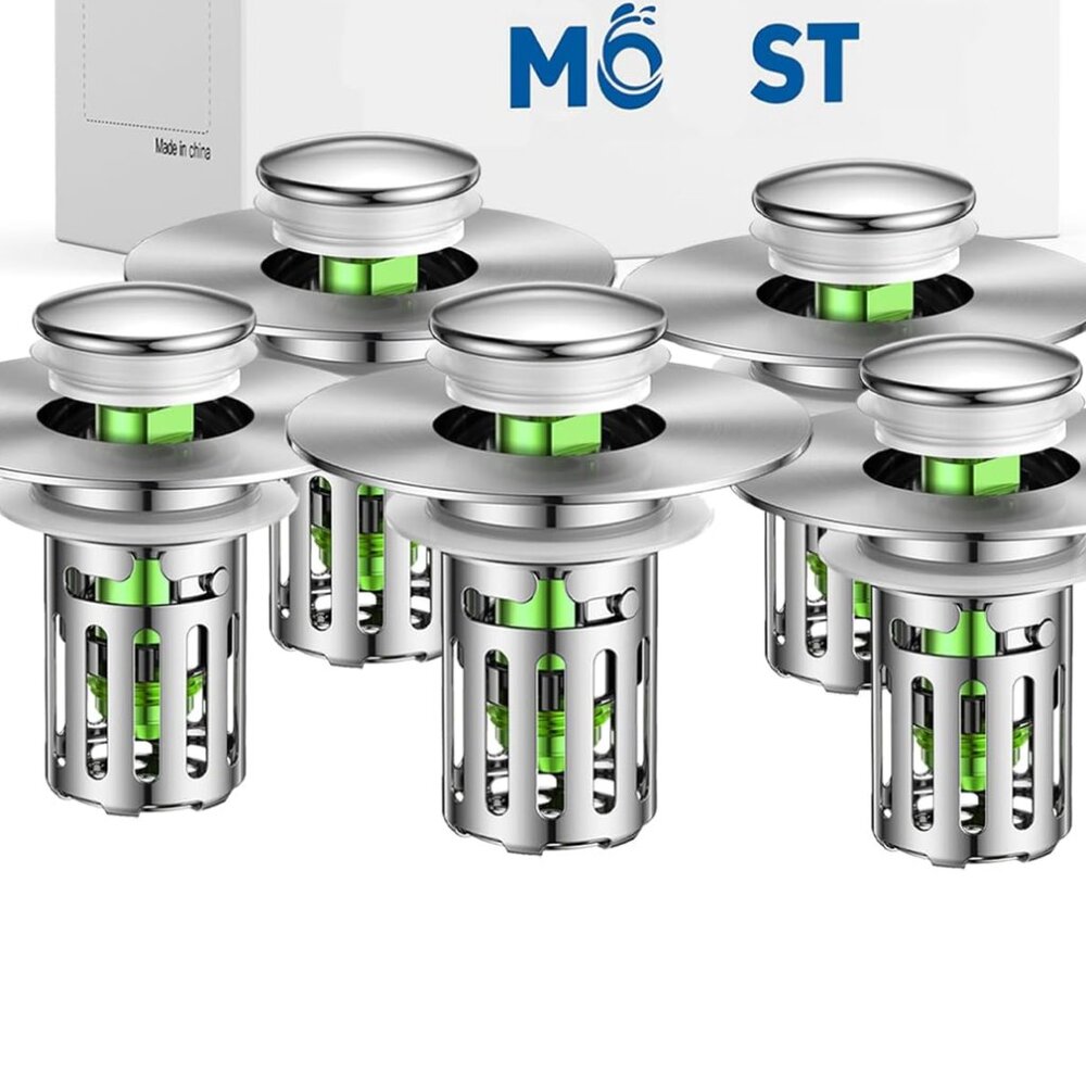 Sink Stopper Bathroom Drain After 10000 Test for Bouncing Head - 2 pack  100% Ne